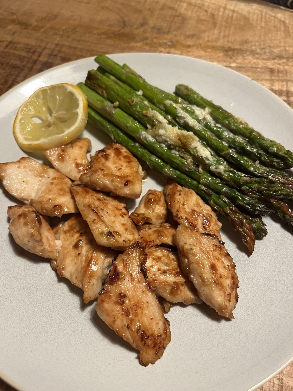 Chicken with Parmasan Asparagus