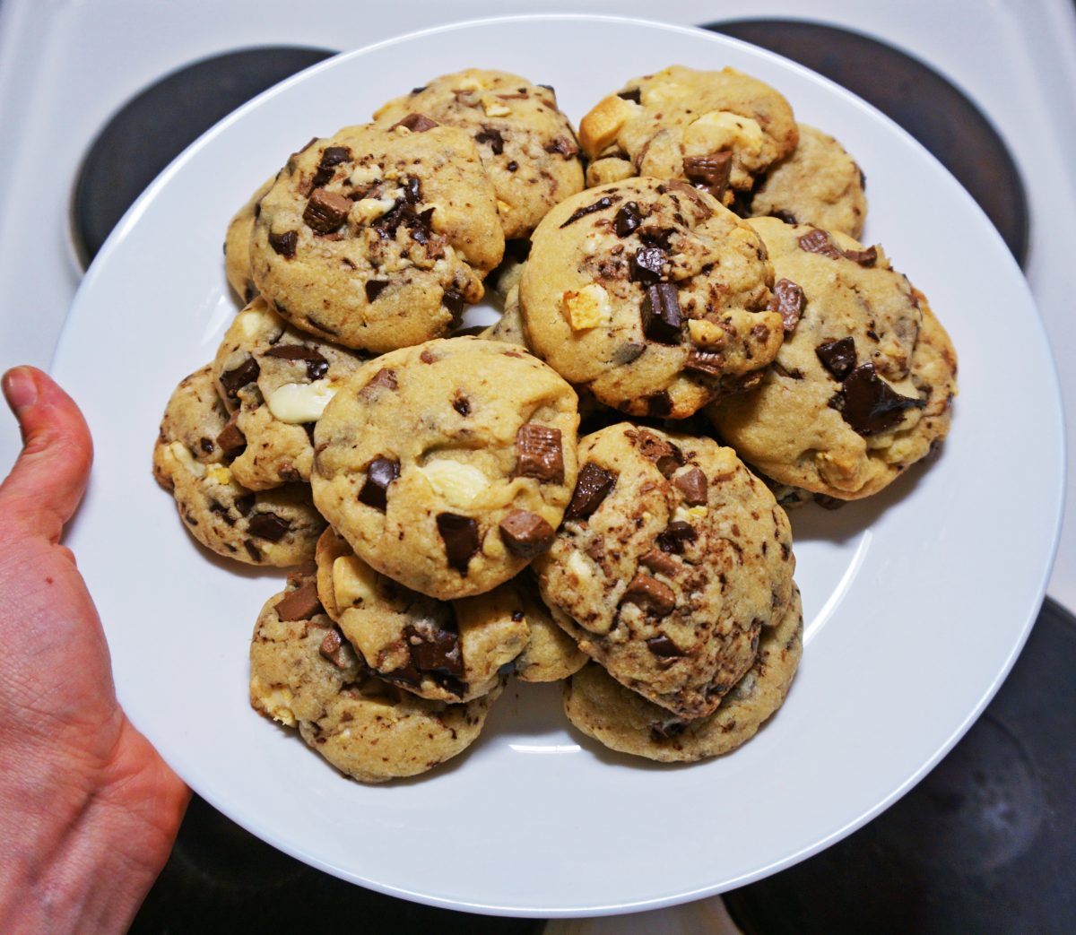 Soft Triple Choc Cookies