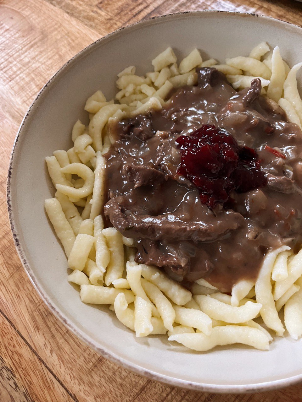 Wild Goulash with Spätzle